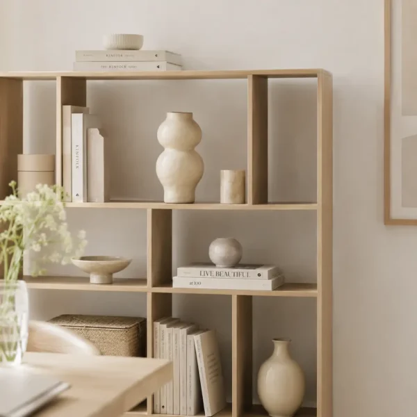 Vase keramik beige i nordisk indretning Vase i keramik